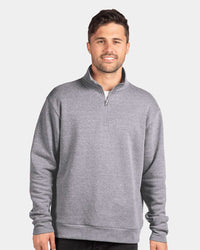 Next Level Unisex Fleece Quarter-Zip Pullover - 9643 - Heather Grey