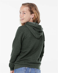 BELLA + CANVAS Youth Sponge Fleece Hoodie Sweatshirt - 3719Y - Heather Forest