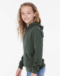 BELLA + CANVAS Youth Sponge Fleece Hoodie Sweatshirt - 3719Y - Heather Forest