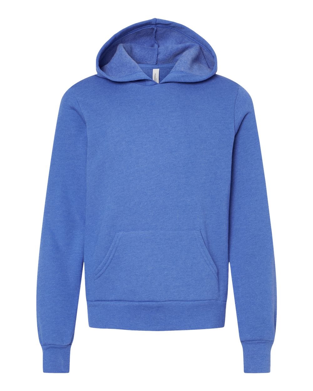 BELLA + CANVAS Youth Sponge Fleece Hoodie Sweatshirt - 3719Y - Heather True Royal