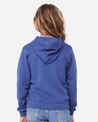 BELLA + CANVAS Youth Sponge Fleece Hoodie Sweatshirt - 3719Y - Heather True Royal