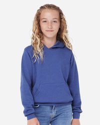 BELLA + CANVAS Youth Sponge Fleece Hoodie Sweatshirt - 3719Y - Heather True Royal