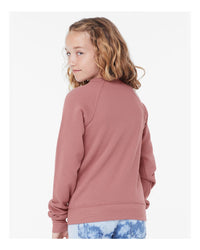 BELLA + CANVAS Youth Sponge Fleece Crewneck Sweatshirt - 3901Y - Mauve