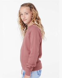 BELLA + CANVAS Youth Sponge Fleece Crewneck Sweatshirt - 3901Y - Mauve
