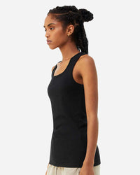 BELLA + CANVAS Women's Micro Rib Tank - 1081 - Solid Black Blend
