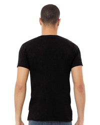 BELLA + CANVAS Unisex Heather CVC V-Neck Tee - 3005CVC - Solid Black Blend