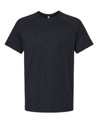 BELLA + CANVAS Men's Heather CVC Raglan Tee - 3201 - Black Heather