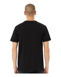 BELLA + CANVAS Men's Heather CVC Raglan Tee - 3201 - Black Heather