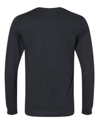 BELLA + CANVAS Heather CVC Long Sleeve Tee - 3501CVC - Solid Black Blend