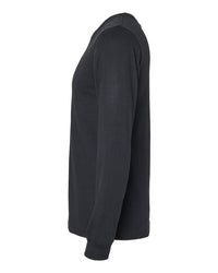 BELLA + CANVAS Heather CVC Long Sleeve Tee - 3501CVC - Solid Black Blend