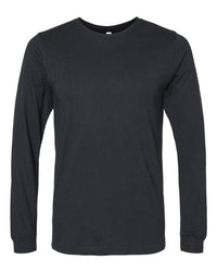 BELLA + CANVAS Heather CVC Long Sleeve Tee - 3501CVC - Solid Black Blend