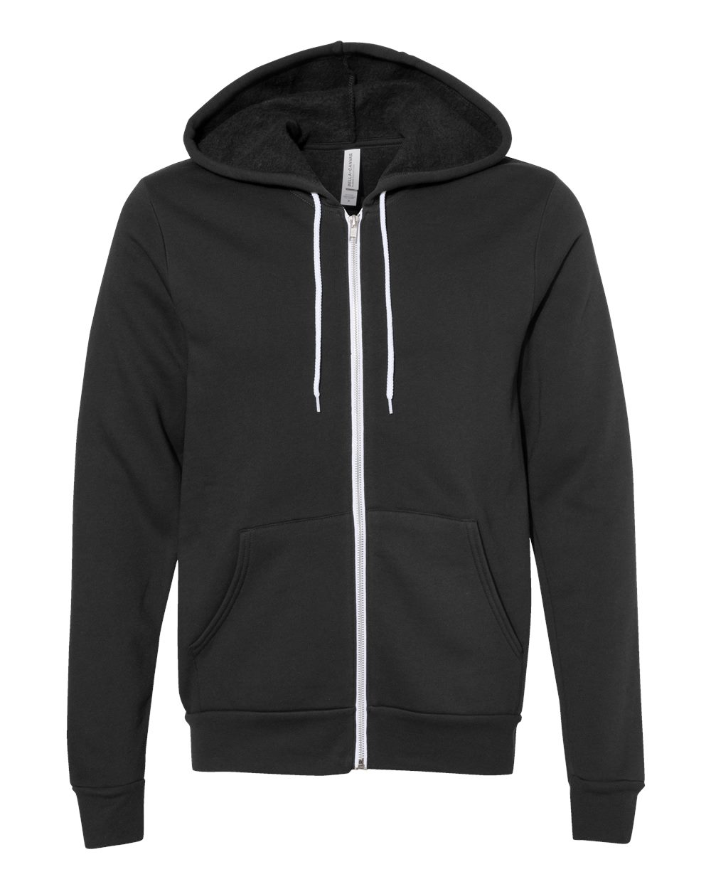 BELLA + CANVAS Unisex Sponge Fleece Full-Zip Hoodie Sweatshirt - 3739 - Vintage Black