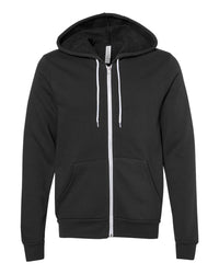 BELLA + CANVAS Unisex Sponge Fleece Full-Zip Hoodie Sweatshirt - 3739 - Vintage Black
