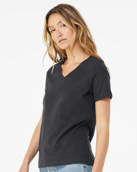 BELLA + CANVAS Women’s Relaxed Jersey V-Neck Tee - 6405 - Dark Grey