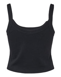 BELLA + CANVAS Women's Micro Rib Spaghetti Strap Tank - 1012 - Solid Black Blend