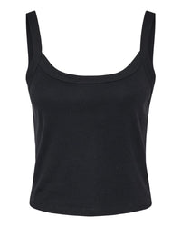 BELLA + CANVAS Women's Micro Rib Spaghetti Strap Tank - 1012 - Solid Black Blend
