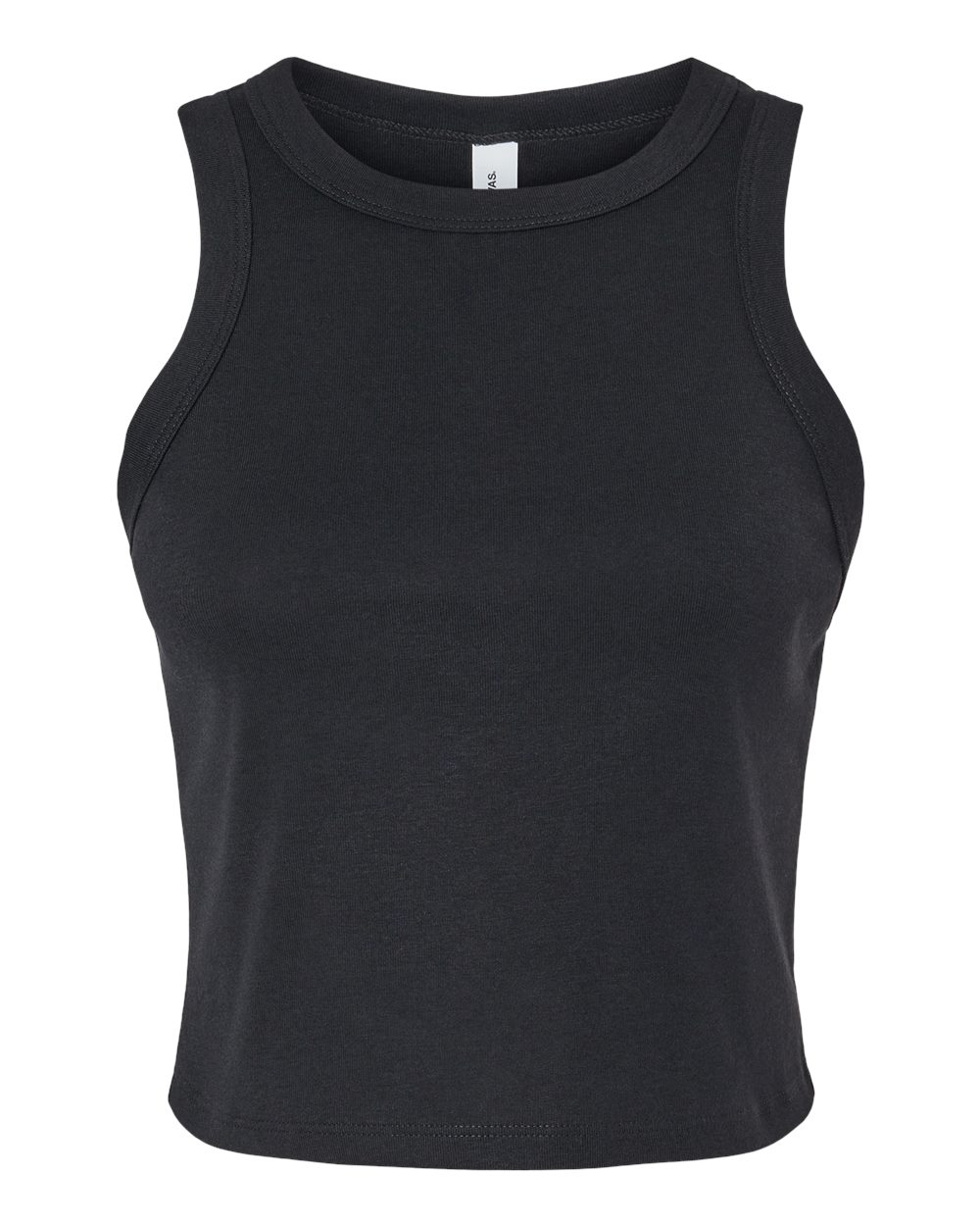 BELLA + CANVAS Women's Micro Rib Racer Tank - 1019 - Solid Black Blend