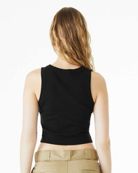BELLA + CANVAS Women's Micro Rib Racer Tank - 1019 - Solid Black Blend