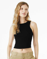 BELLA + CANVAS Women's Micro Rib Racer Tank - 1019 - Solid Black Blend