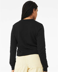 BELLA + CANVAS Women's Sponge Fleece Crewneck Sweatshirt - 7511 - Black