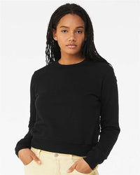 BELLA + CANVAS Women's Sponge Fleece Crewneck Sweatshirt - 7511 - Black