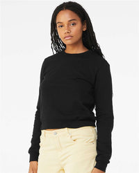 BELLA + CANVAS Women's Sponge Fleece Crewneck Sweatshirt - 7511 - Black