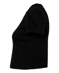 BELLA + CANVAS Women's Micro Rib Baby Tee - 1010 - Solid Black Blend