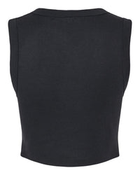 BELLA + CANVAS Women's Micro Rib Muscle Crop Tank - 1013 - Solid Black Blend