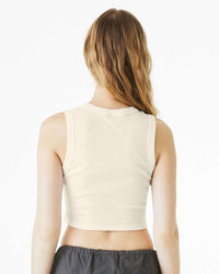 BELLA + CANVAS Women's Micro Rib Muscle Crop Tank - 1013 - Solid Natural Blend