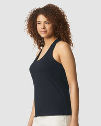 Gildan Women's Softstyle® CVC Racerback Tank Top - 64220LCVC - Pitch Black