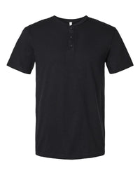 American Apparel Unisex CVC Henley Tee - 2004CVC - Black