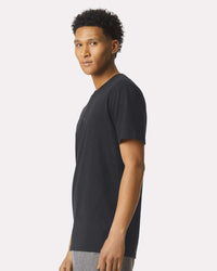 American Apparel Unisex CVC Henley Tee - 2004CVC - Black