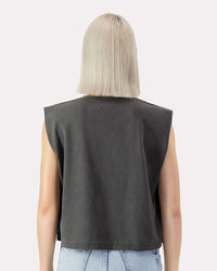 American Apparel Women's Garment-Dyed Heavyweight Muscle Tee - 307GD - Faded Black