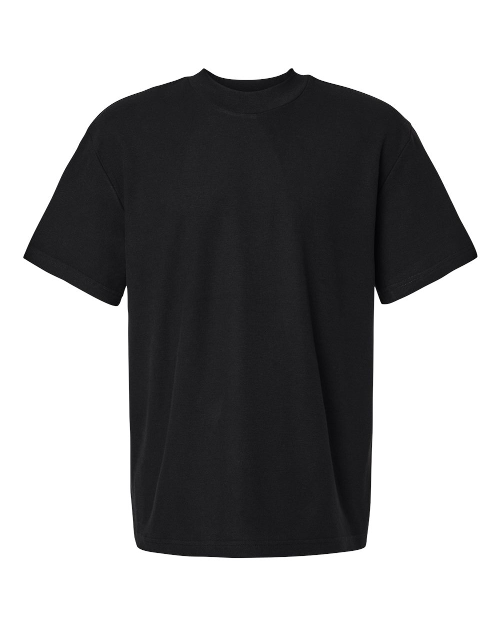 American Apparel Unisex Pique Mockneck Tee - 1PQ - Black