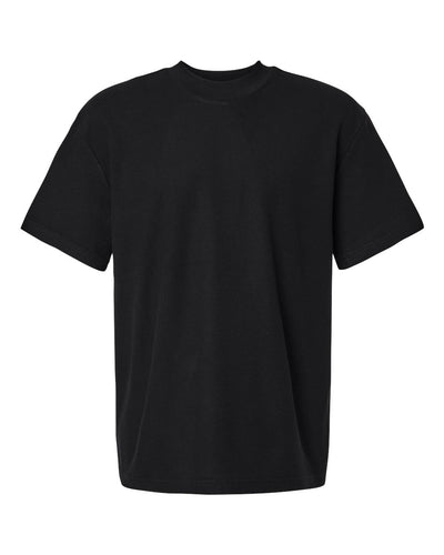 American Apparel Unisex Pique Mockneck Tee - 1PQ - Black