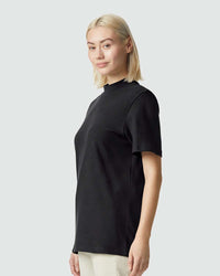 American Apparel Unisex Pique Mockneck Tee - 1PQ - Black