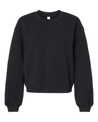 American Apparel Women's ReFlex Fleece Crewneck Sweatshirt - RF494 - Black