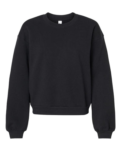 American Apparel Women's ReFlex Fleece Crewneck Sweatshirt - RF494 - Black