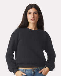 American Apparel Women's ReFlex Fleece Crewneck Sweatshirt - RF494 - Black