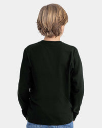 Next Level Youth Cotton Long Sleeve T-Shirt - 3311 - Black