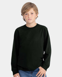 Next Level Youth Cotton Long Sleeve T-Shirt - 3311 - Black