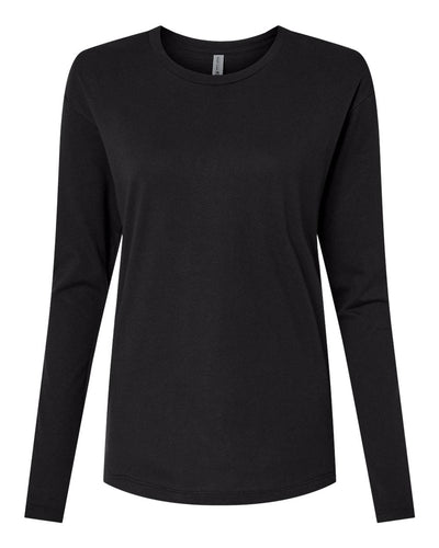 Next Level Women's Cotton Relaxed Long Sleeve T-Shirt - 3911 - Black