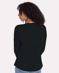 Next Level Women's Cotton Relaxed Long Sleeve T-Shirt - 3911 - Black