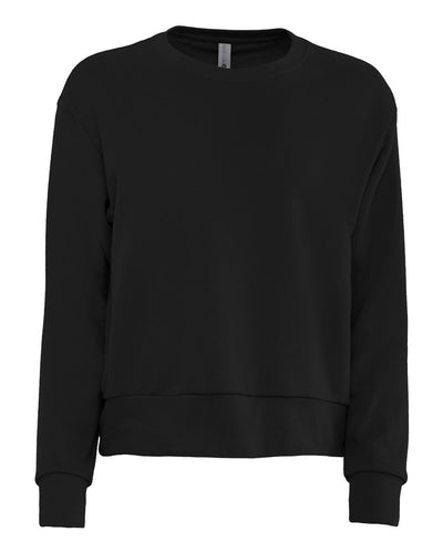 Next Level Women's Laguna Sueded Crewneck Sweatshirt - 9084 - Black