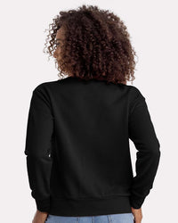 Next Level Women's Laguna Sueded Crewneck Sweatshirt - 9084 - Black