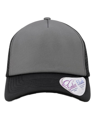 Infinity Her Women's Foam Trucker Cap - ROSIE - Slate/ Black/ Black/ Cow