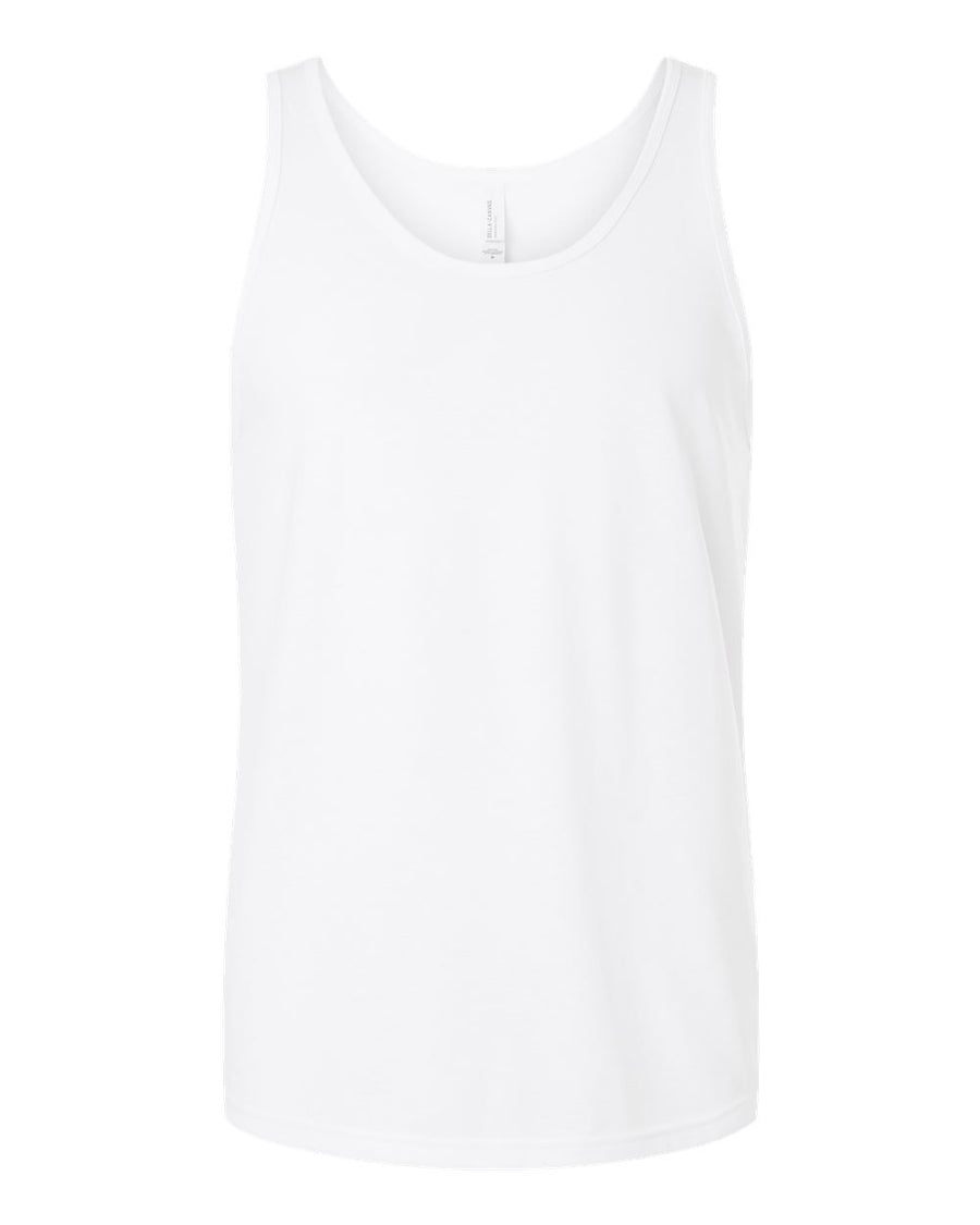 BELLA + CANVAS Unisex Heather CVC Tank - 3480CVC - Solid White Blend