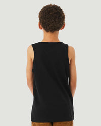 BELLA + CANVAS Youth Heather CVC Tank - 3480YCVC - Solid Black Blend