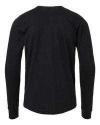 BELLA + CANVAS Youth Heather CVC Long Sleeve Tee - 3501YCVC - Solid Black Blend