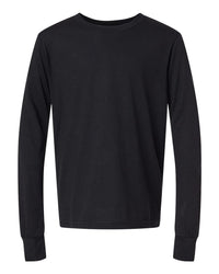 BELLA + CANVAS Youth Triblend Long Sleeve Tee - 3513Y - Solid Black Triblend
